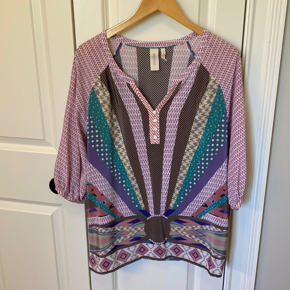 Anthropologie Multicolor Patterned Tunic, size 12